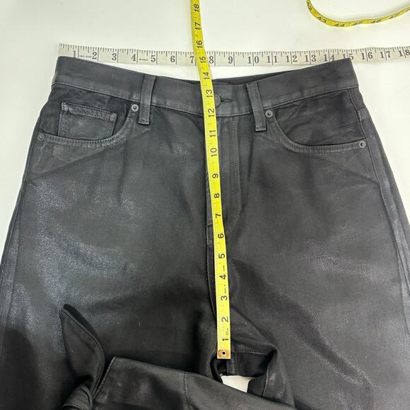 7 For All Mankind Bow Tie Balloon Cropped Pants Black High Waist 30 - Picture 9 of 12